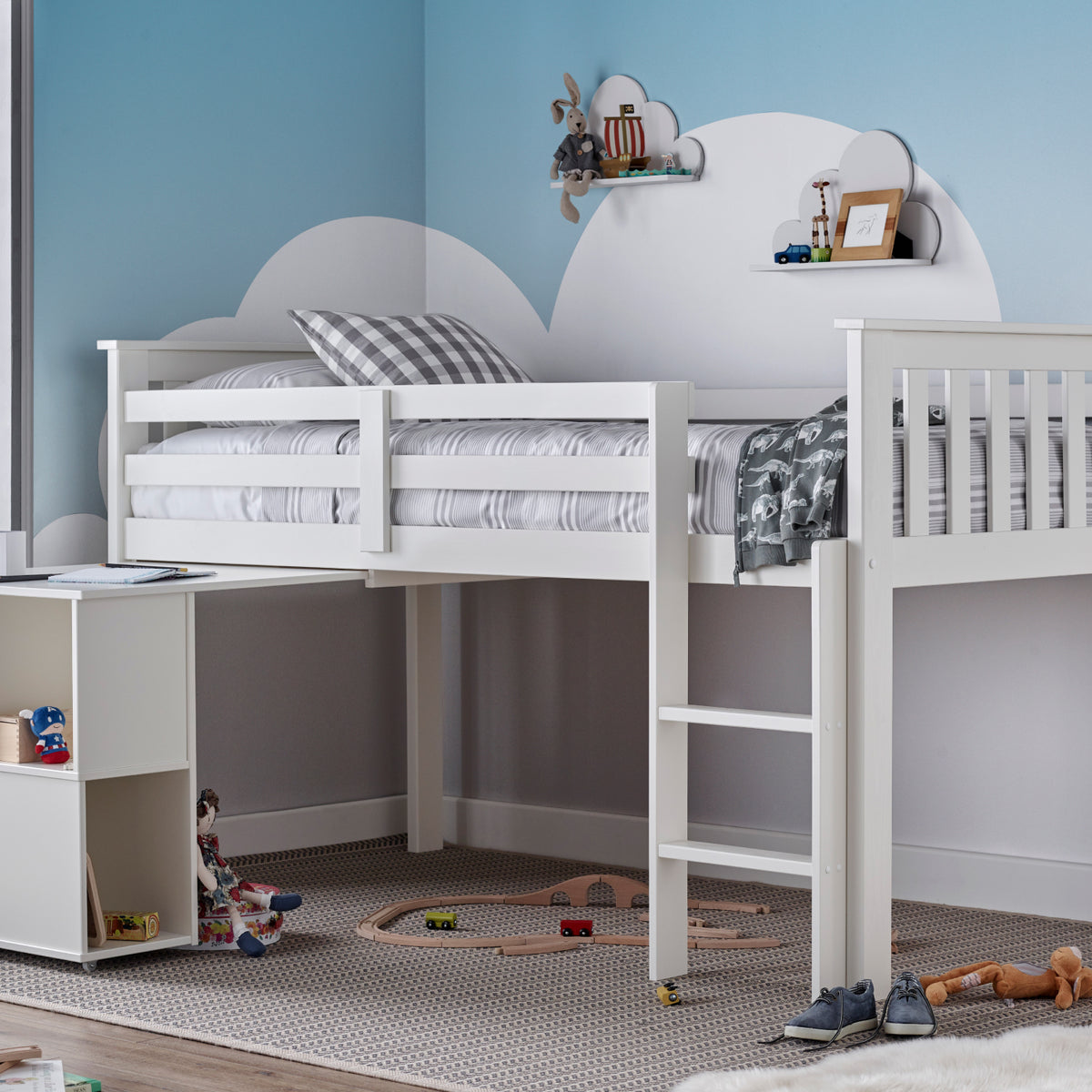Milo White Mid Sleeper