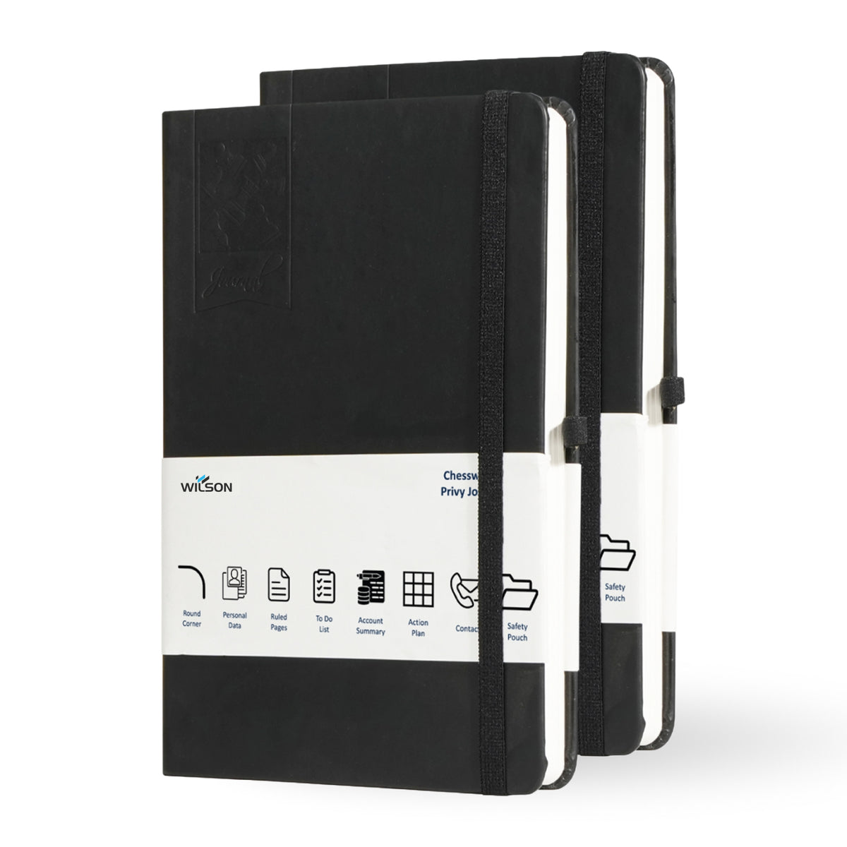 A5 Chess Works Privy Journal Notebook, 256 Pages (Black)