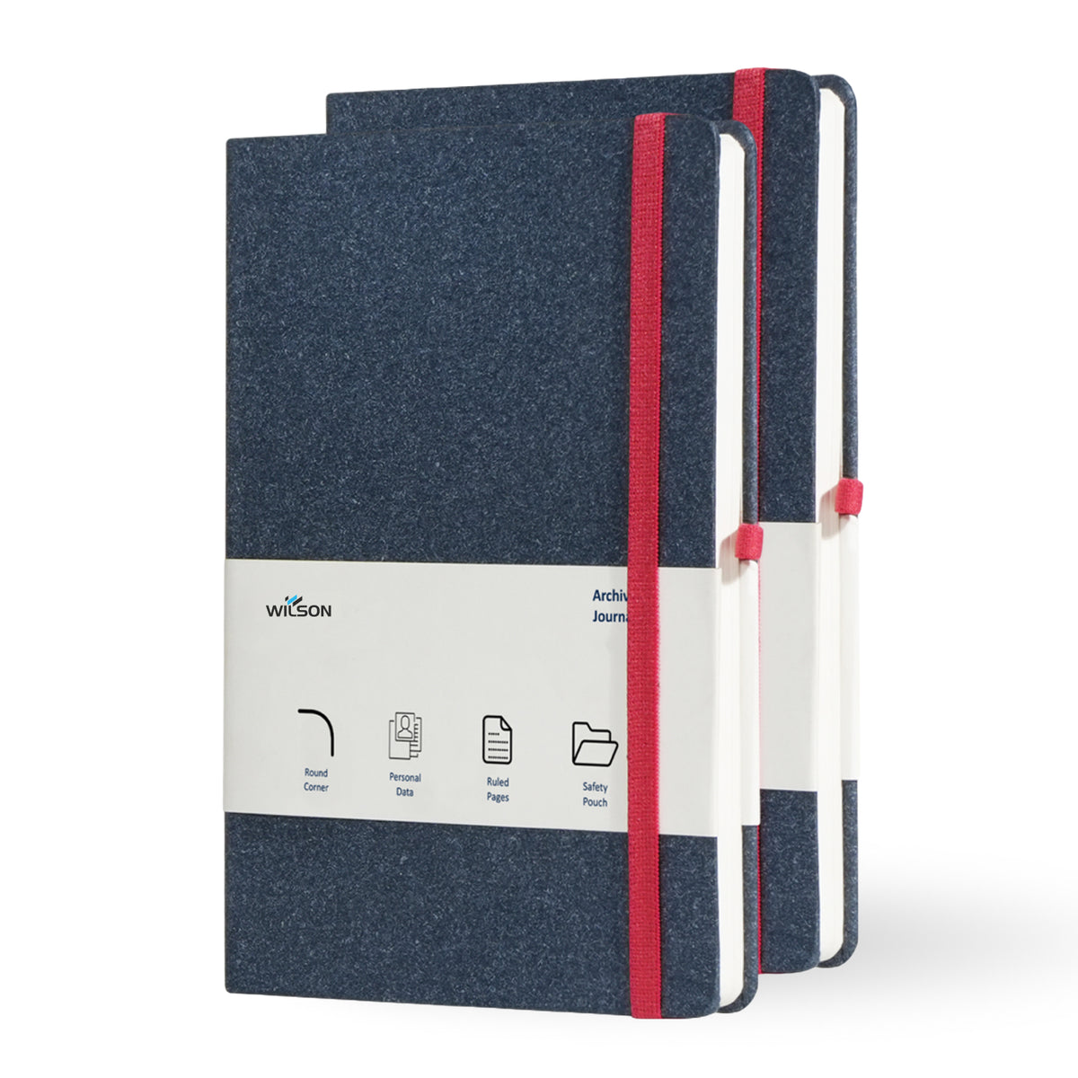 A5 Archive Ruled Paper Journal Notebook, 224 Pages (Marine)