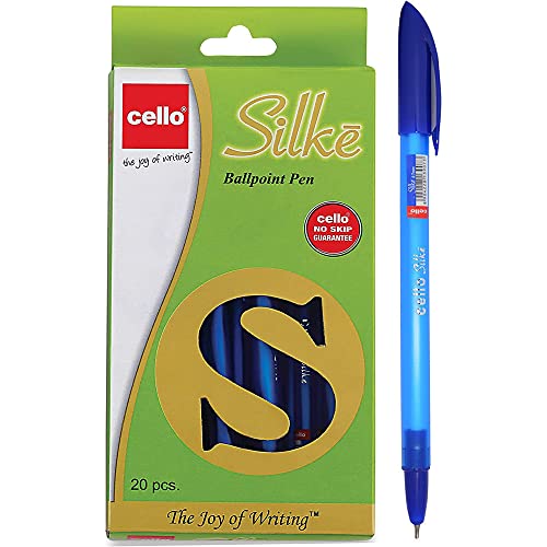 Cello Silke Ballpoint Pens – 0.7MM – Black, Blue & Red – Pack of 20