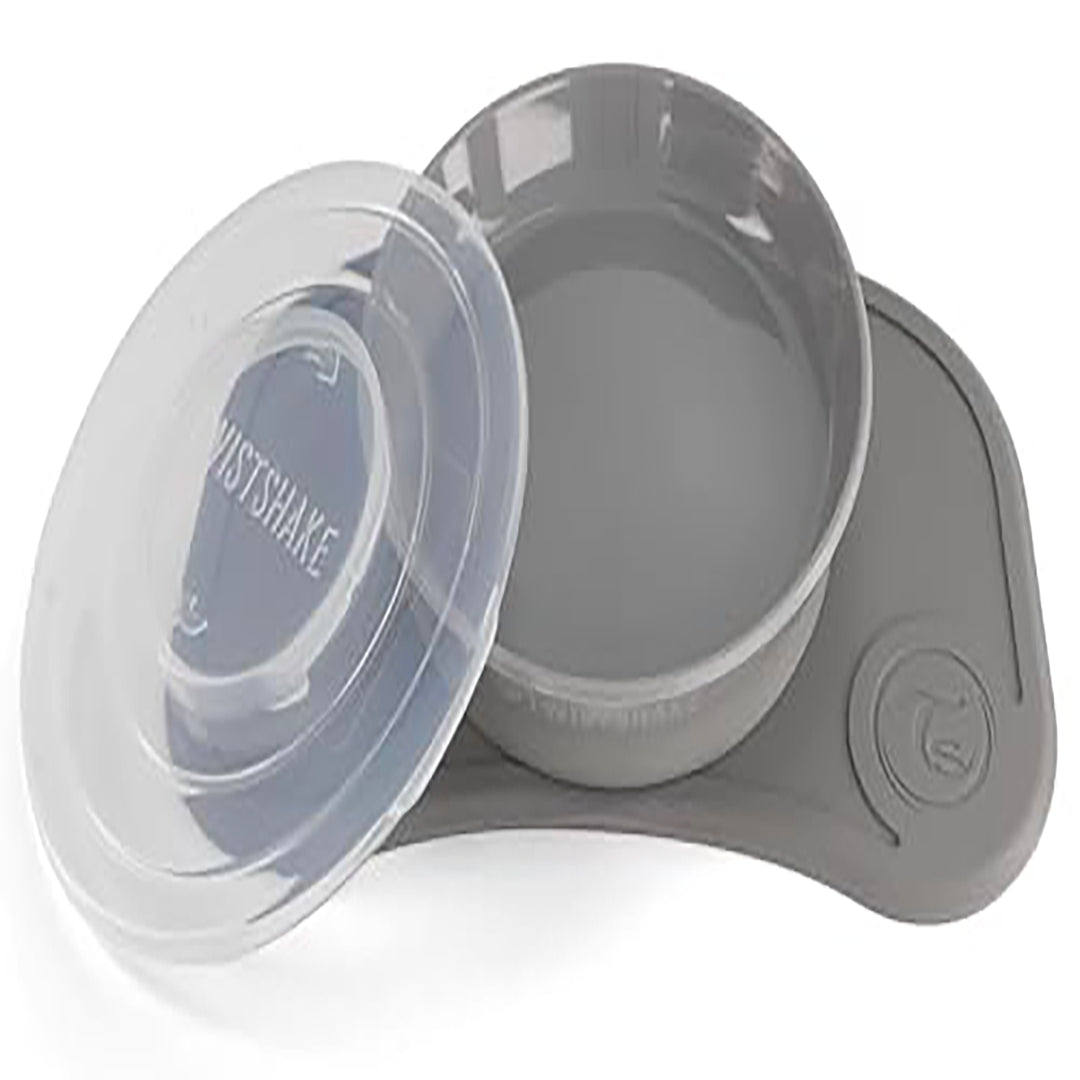 Twistshake Click-Mat Mini + Plate – Pastel Grey