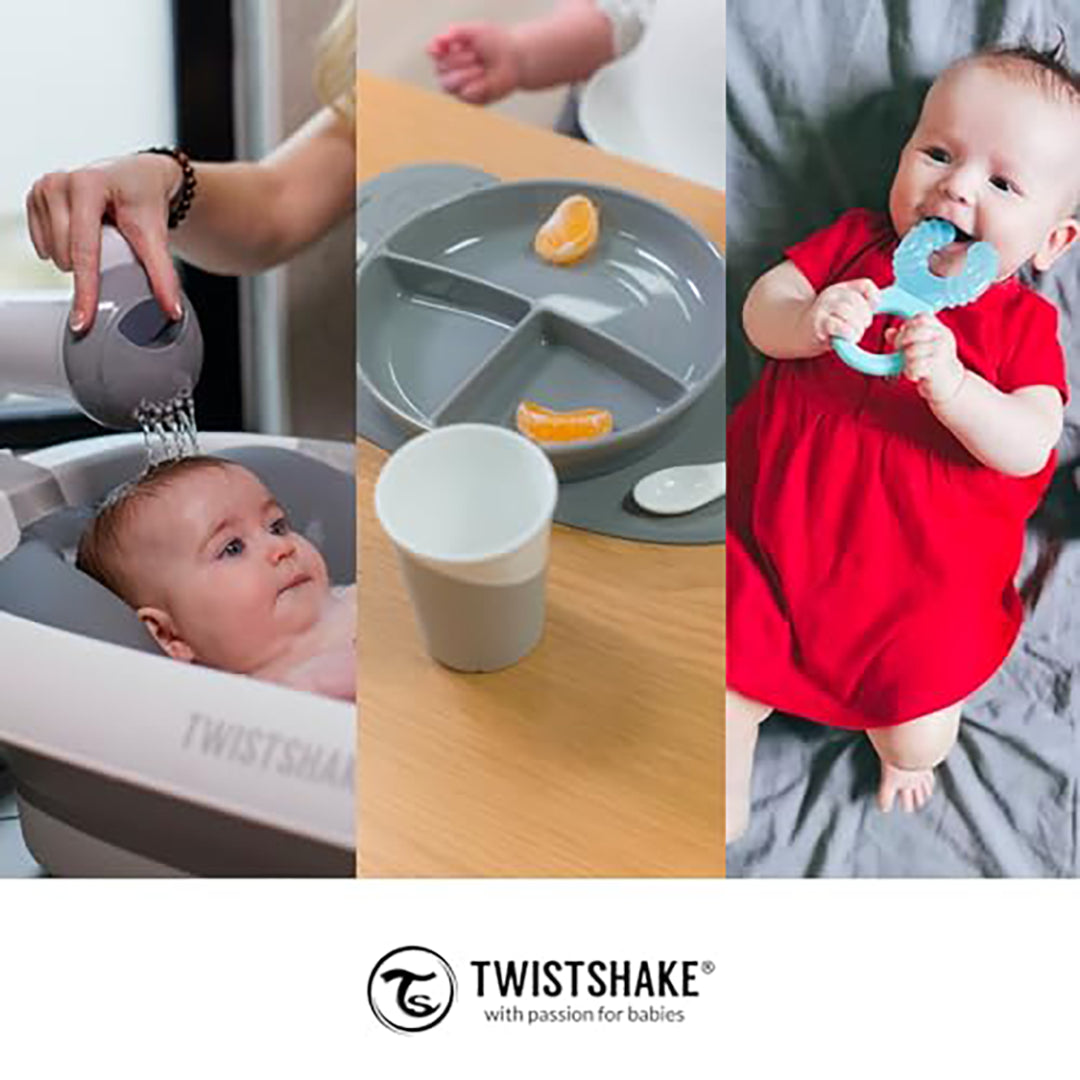 Twistshake Divided Plate – 6+ Months – Pastel Grey