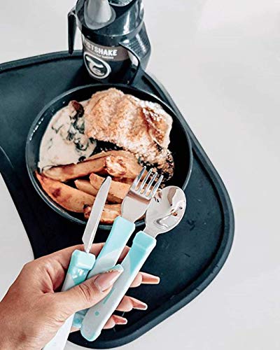 Twistshake Learn Cutlery – Stainless Steel – 12+ Months – Pastel Blue