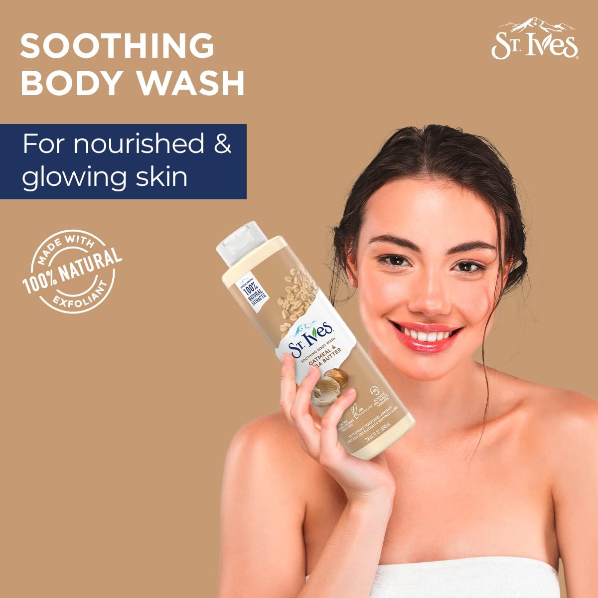 St. Ives Soothing Body Wash 650ml Oatmeal & Shea Butter 16 oz Shower Gel