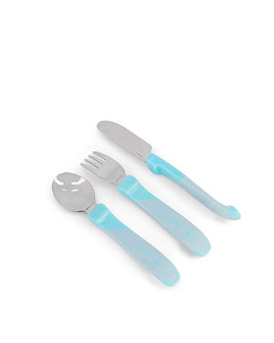 Twistshake Learn Cutlery – Stainless Steel – 12+ Months – Pastel Blue
