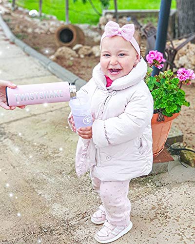 Twistshake Hot or Cold Bottle 420ml Pastel Pink
