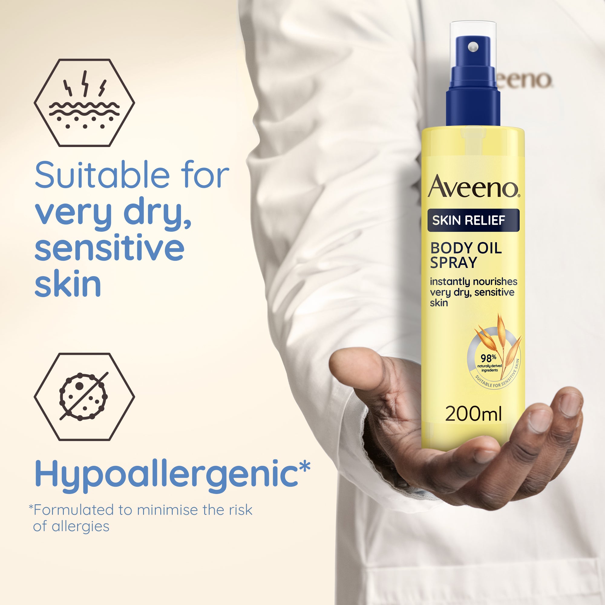 Aveeno Skin Relief Body Oil Spray, 200ml