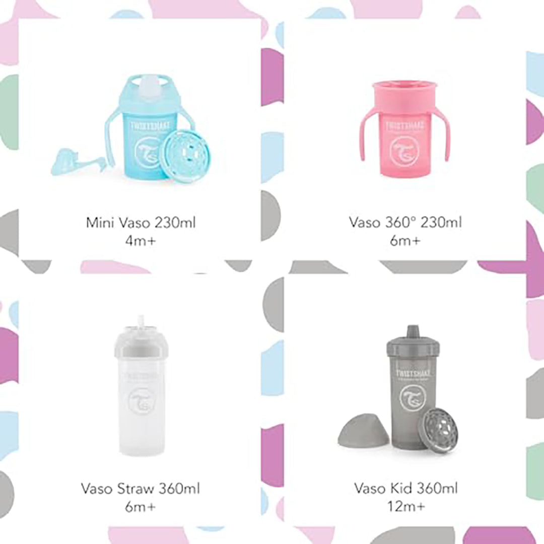 Twistshake Straw Cup 6+m Pastel Grey 360ml