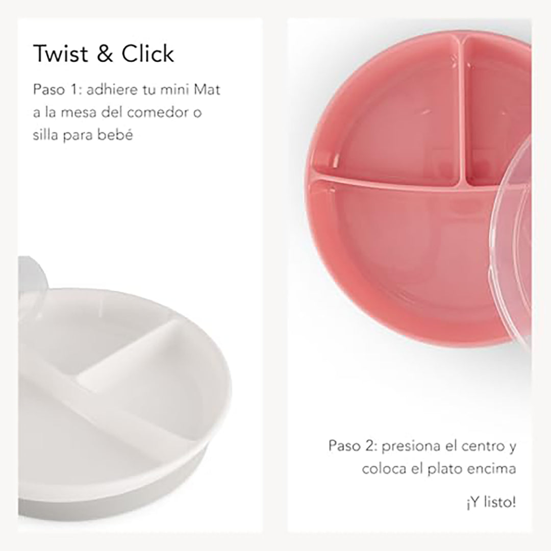 Twistshake Divided Plate – 6+ Months – Pastel Grey