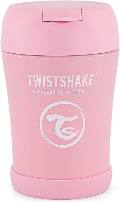 Twistshake Insulated Food Container, Baby Feeding, BPA Free, 350 ml, Pastel Pink