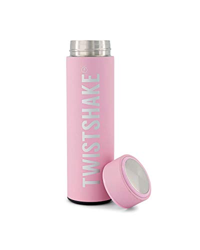 Twistshake Hot or Cold Bottle 420ml Pastel Pink