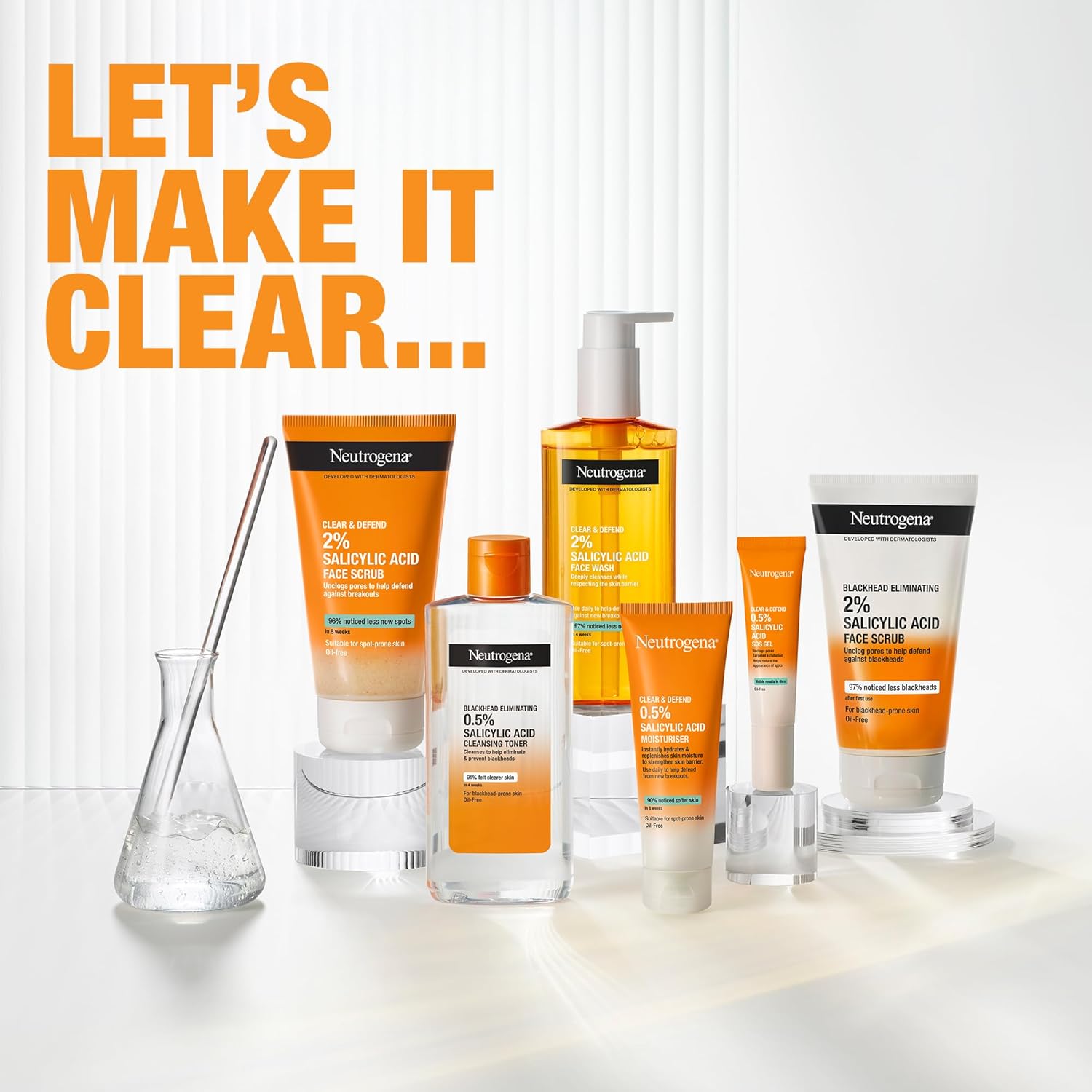 Neutrogena Clear & Defend Face Wash, 200ml (2% Salicylic Acid)