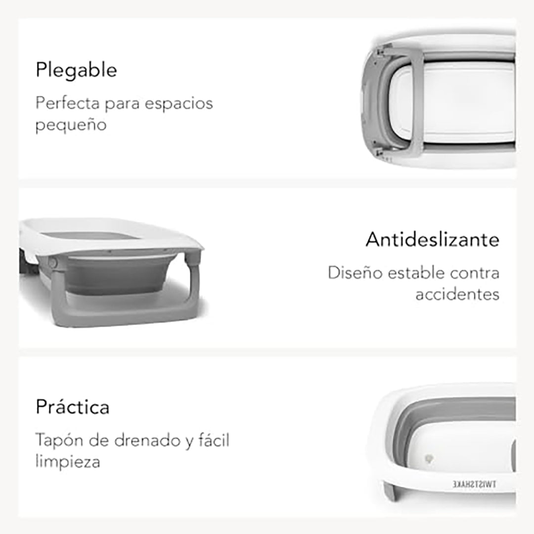 Twistshake Bathtub & Cushion – Pastel Grey