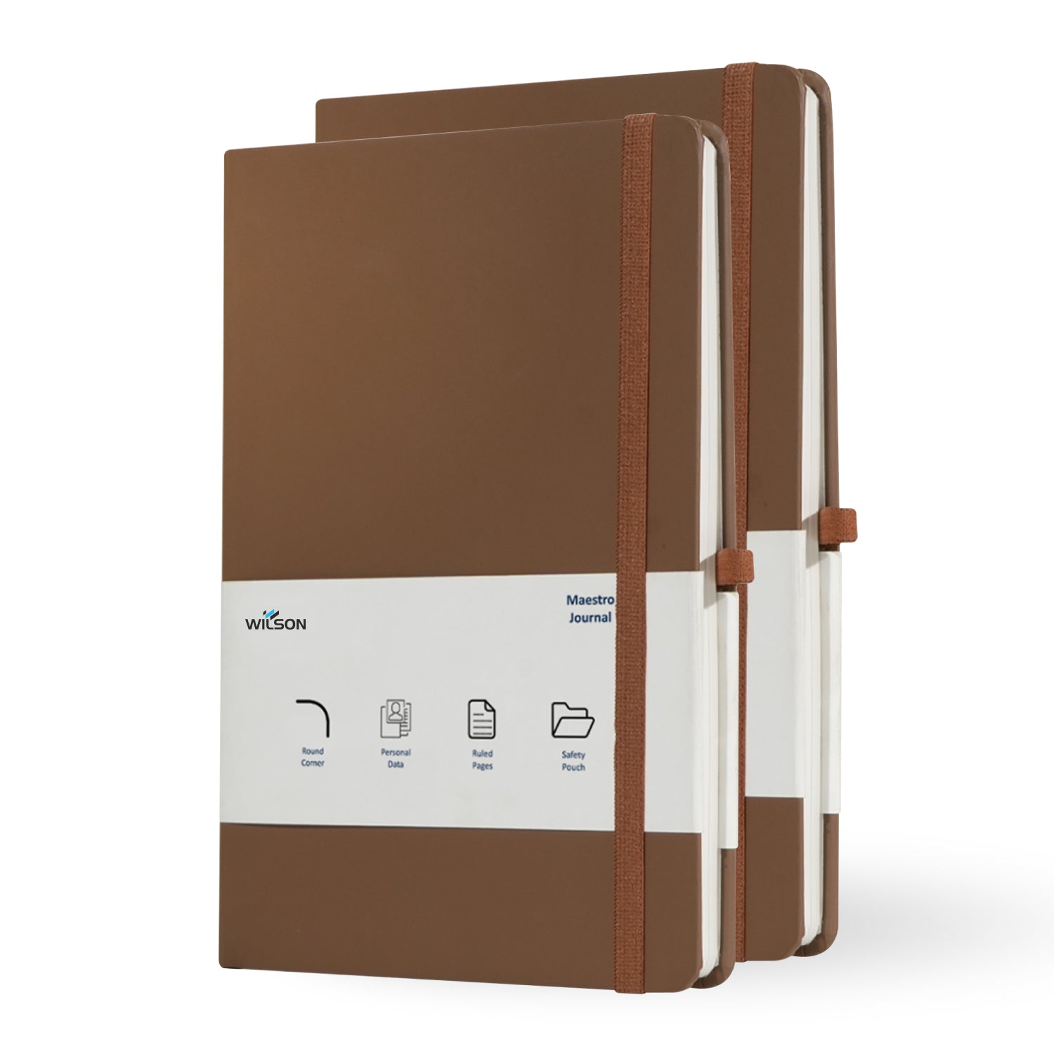 A5 Maestro Journal Notebook – Ruled Paper, 160 Pages (Dark Brown)