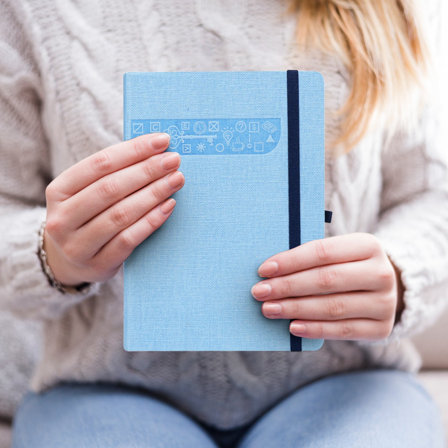 A5 Signature Marvel Bullet Dotted Grid Journal Notebook (Sky Blue)