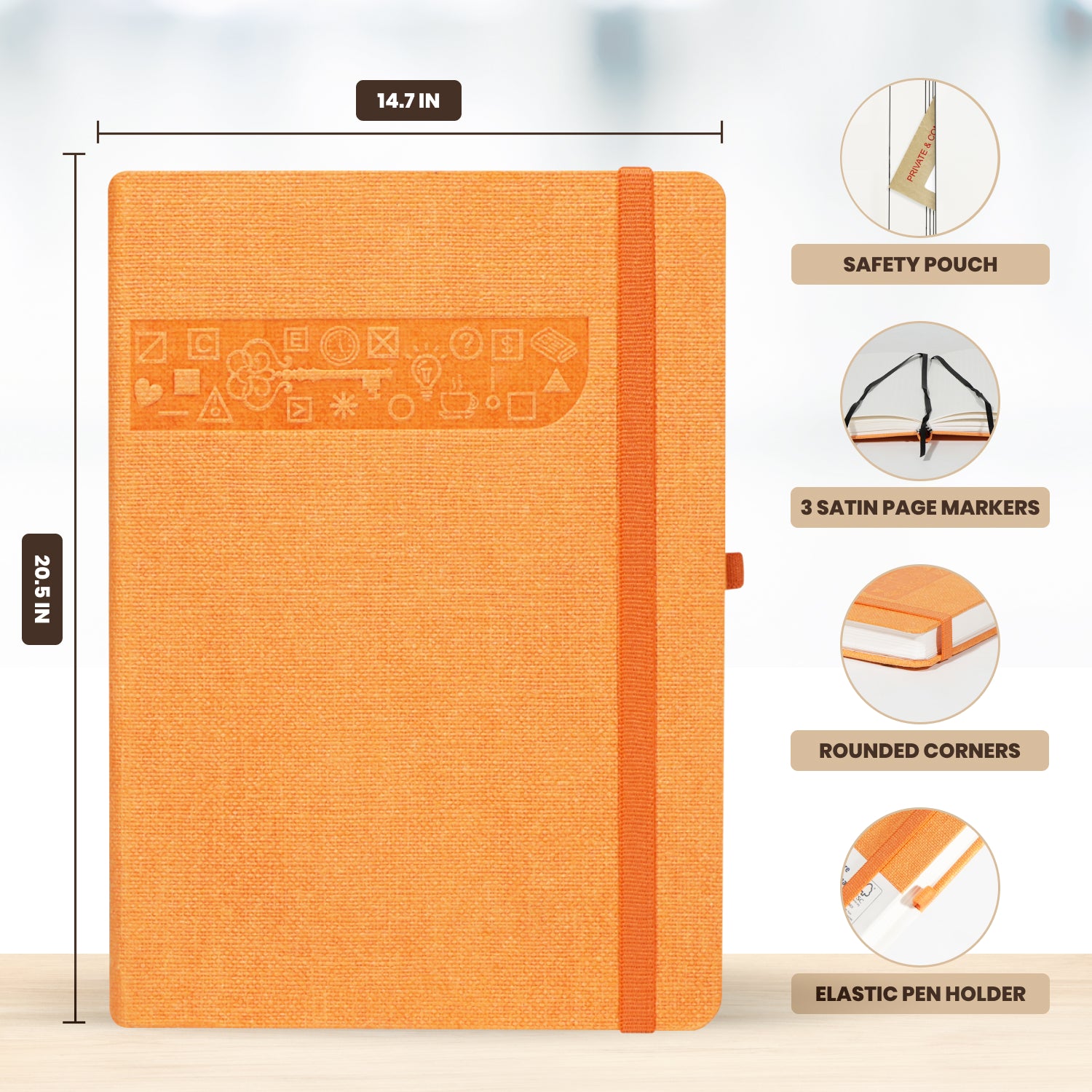 A5 Signature Marvel Bullet Dotted Grid Journal Notebook (Orange)