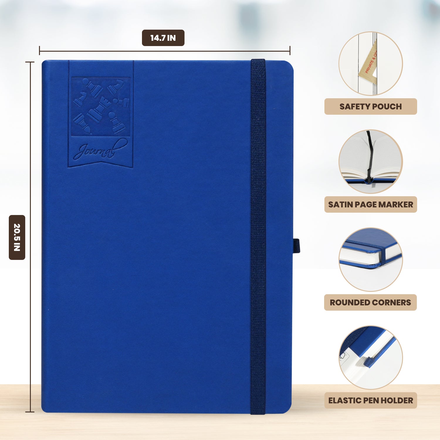 A5 Chess Works Privy Journal Notebook, 256 Pages (Blue)