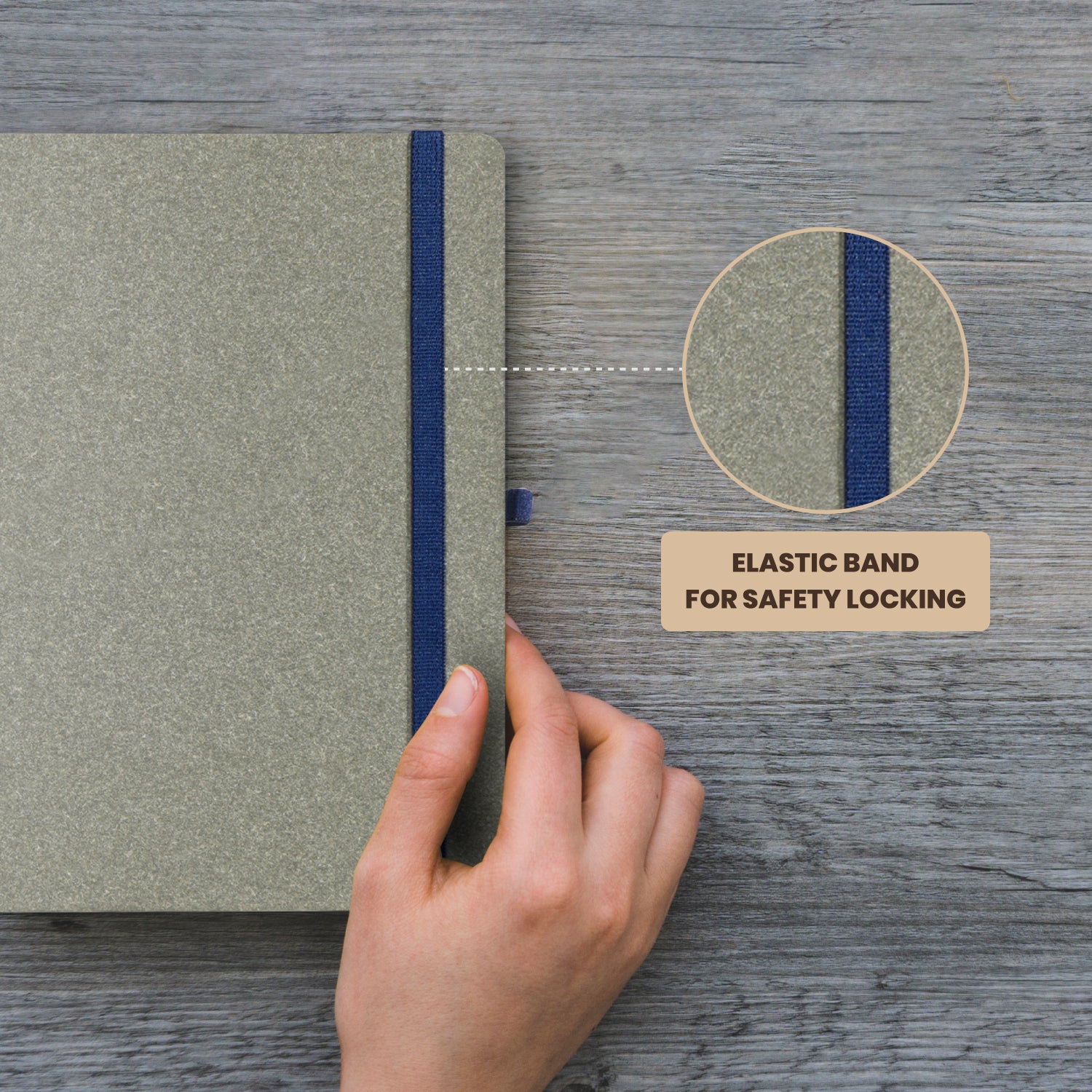 A5 Archive Ruled Paper Journal Notebook, 224 Pages (Grey)