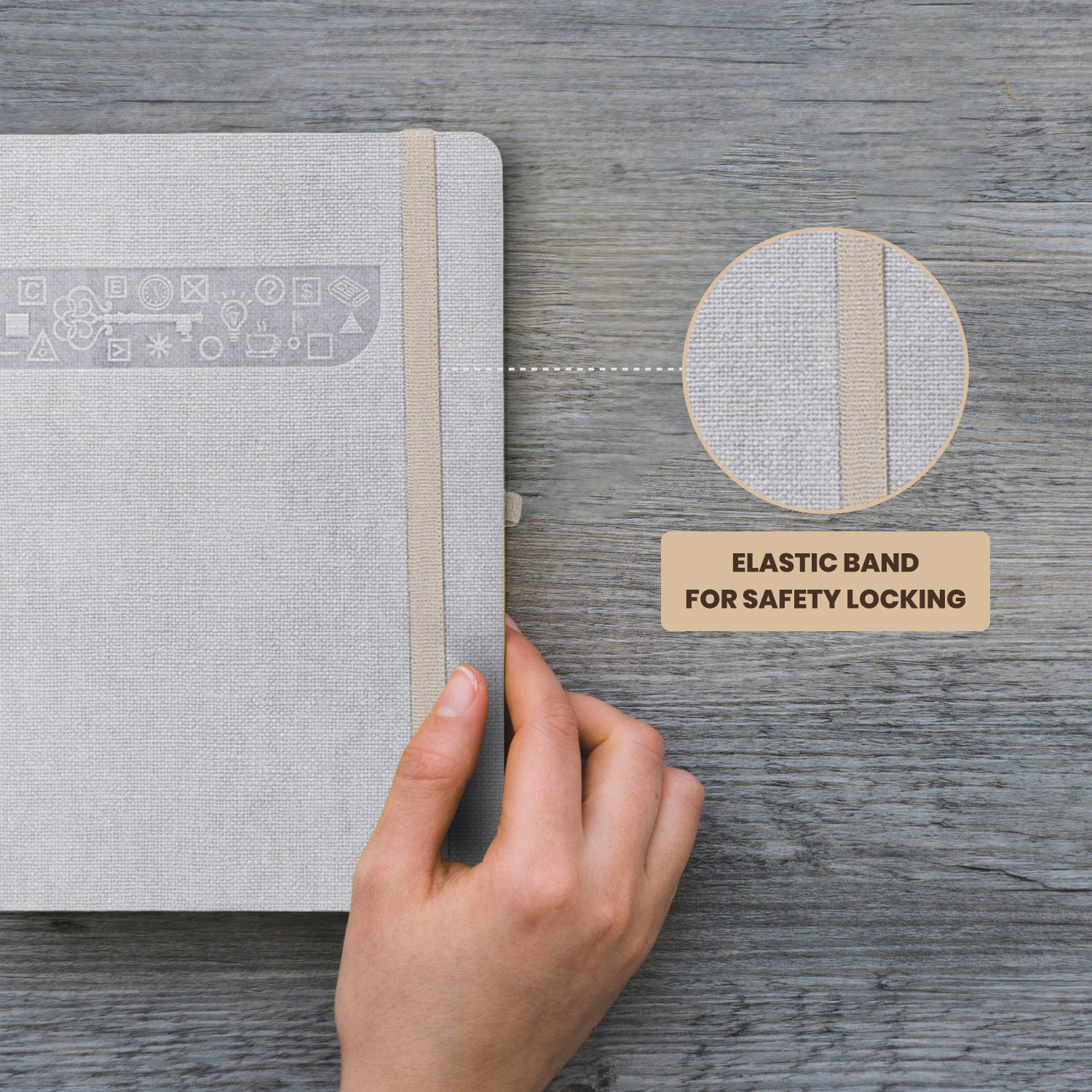 A5 Signature Marvel Bullet Dotted Grid Journal Notebook (Grey)