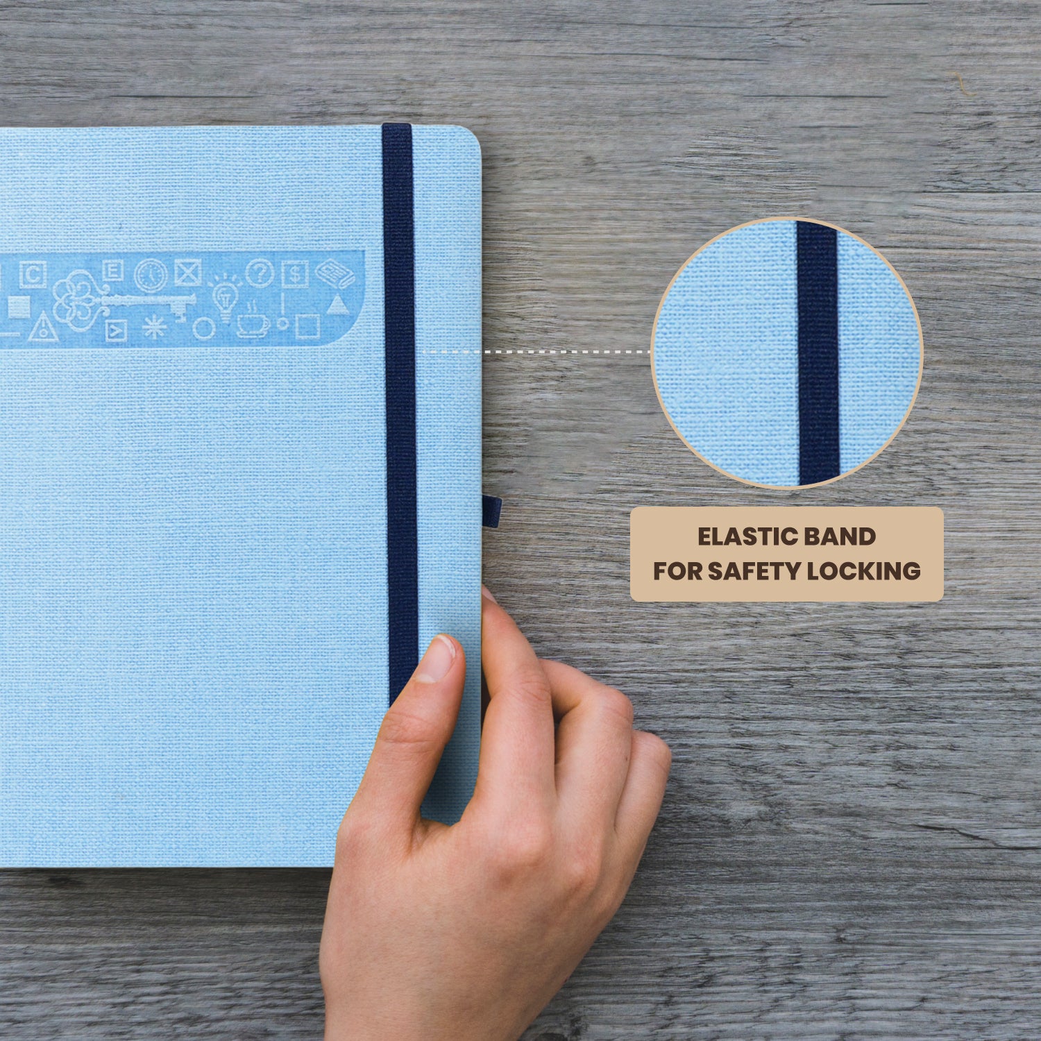 A5 Signature Marvel Bullet Dotted Grid Journal Notebook (Sky Blue)