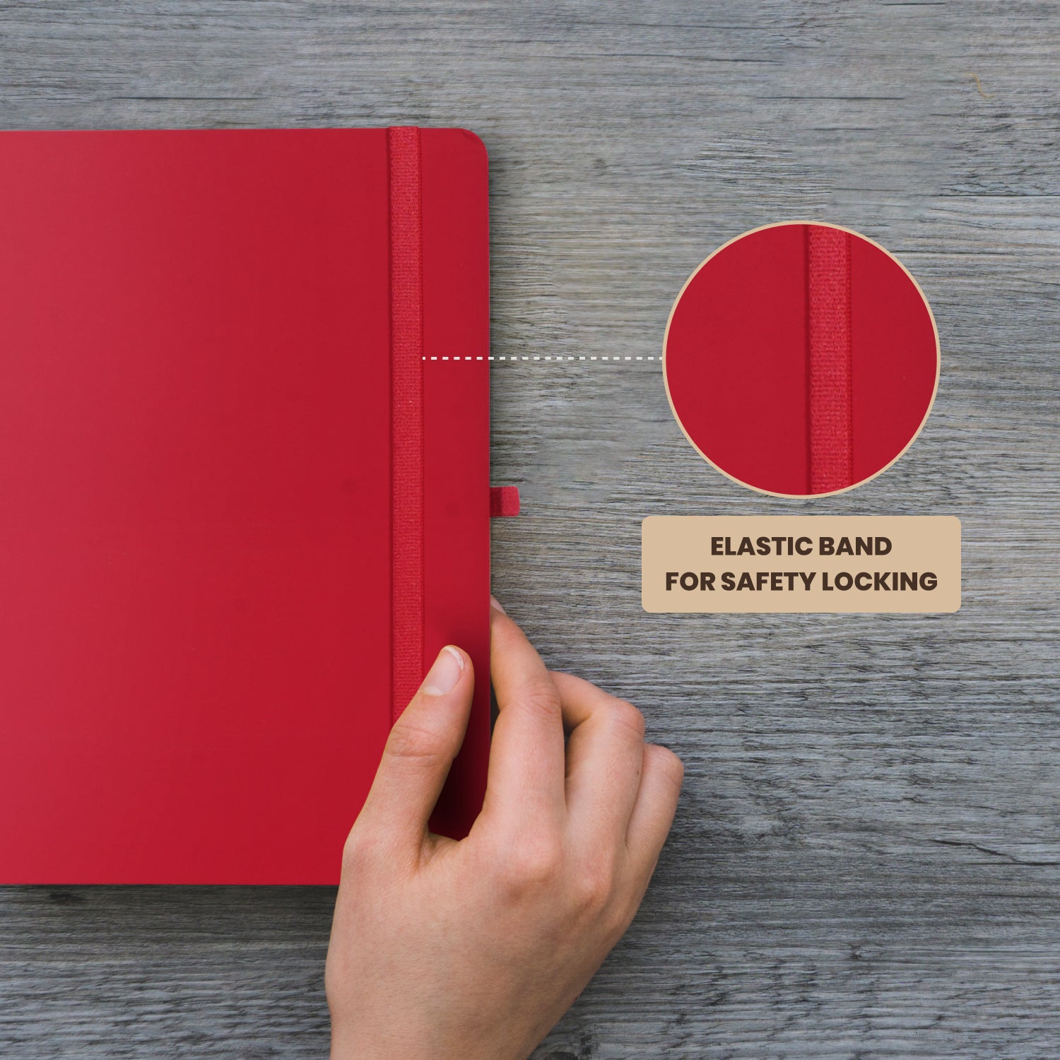 A5 Maestro Journal Notebook – Ruled Paper, 160 Pages (Red)