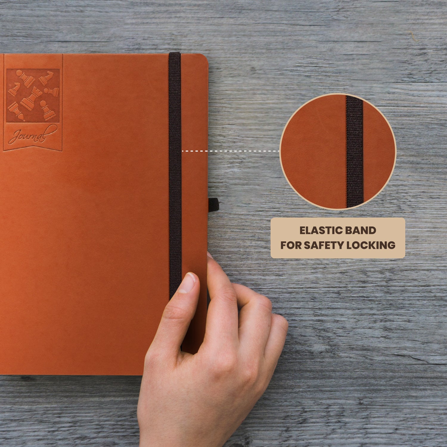 A5 Chess Works Privy Journal Notebook, 256 Pages (Brown)