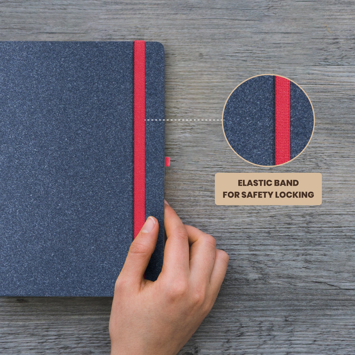 A5 Archive Ruled Paper Journal Notebook, 224 Pages (Marine)