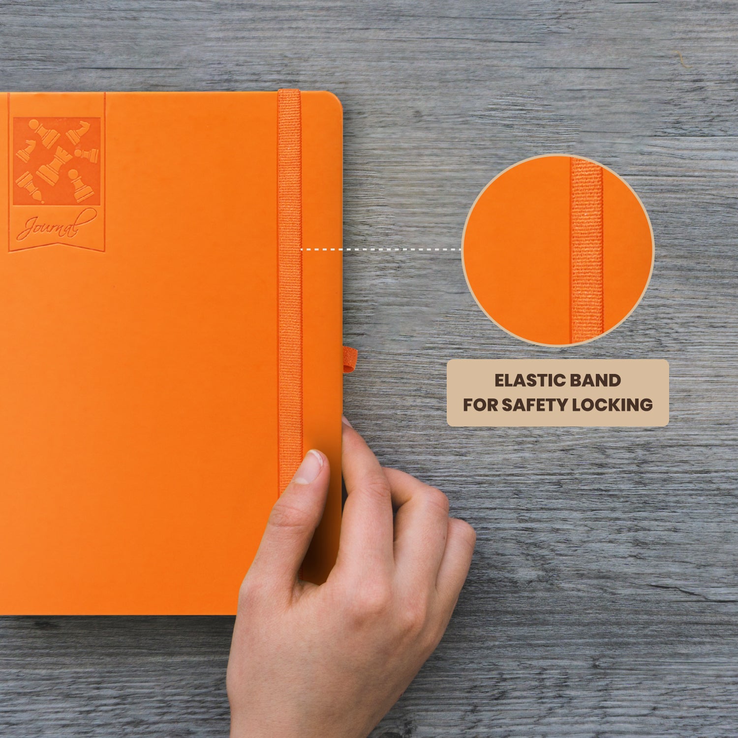 A5 Chess Works Privy Journal Notebook, 256 Pages (Orange)