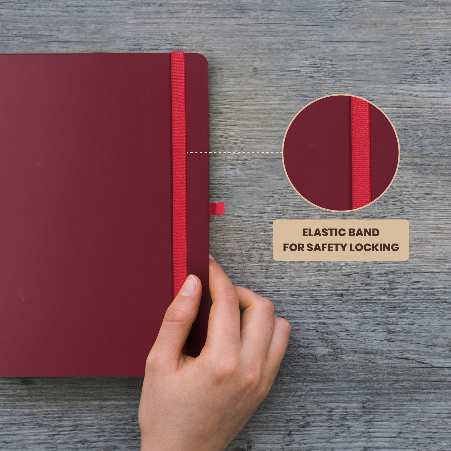 A5 Maestro Journal Notebook – Ruled Paper, 160 Pages (Maroon)