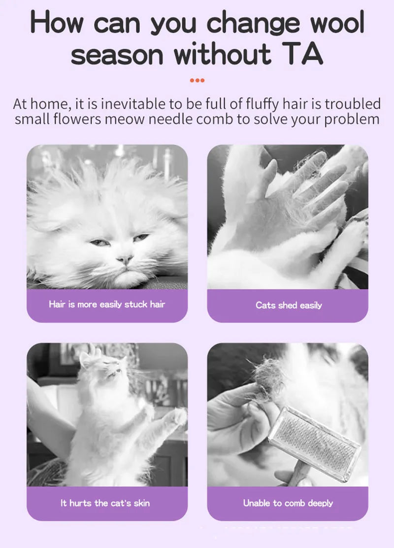 3-in-1 Electric Steamy Dog Brush – Pet Grooming, Massage & Hair Removal