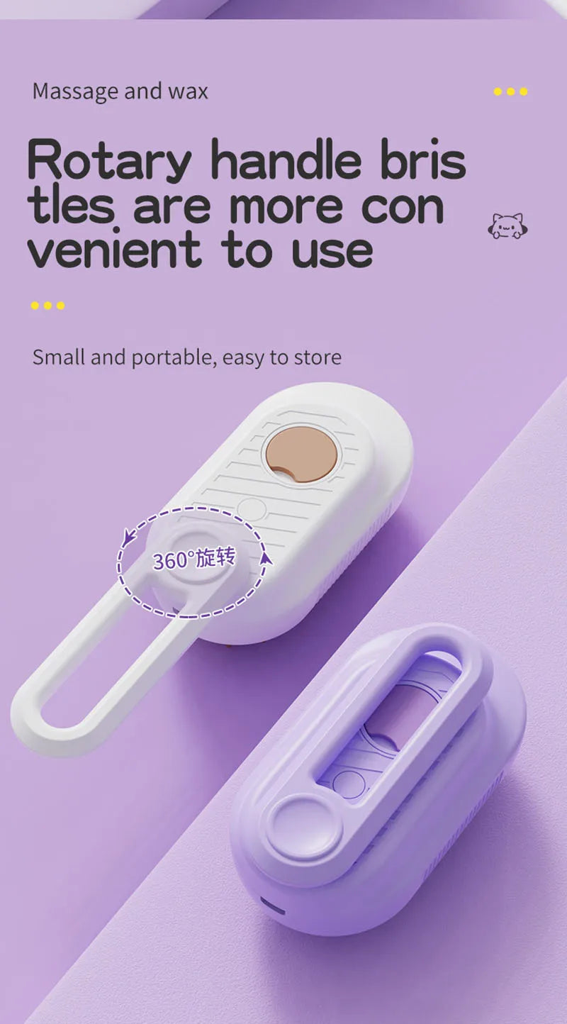 3-in-1 Electric Steamy Dog Brush – Pet Grooming, Massage & Hair Removal