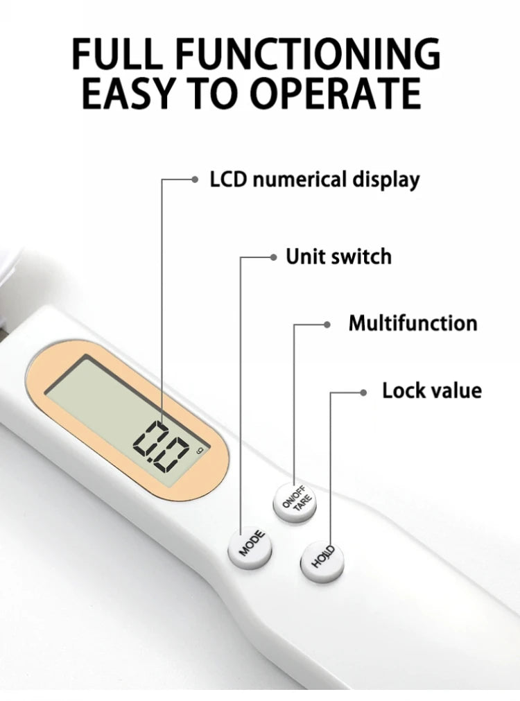 High-Precision Digital Weighing Spoon Scale with LED Display