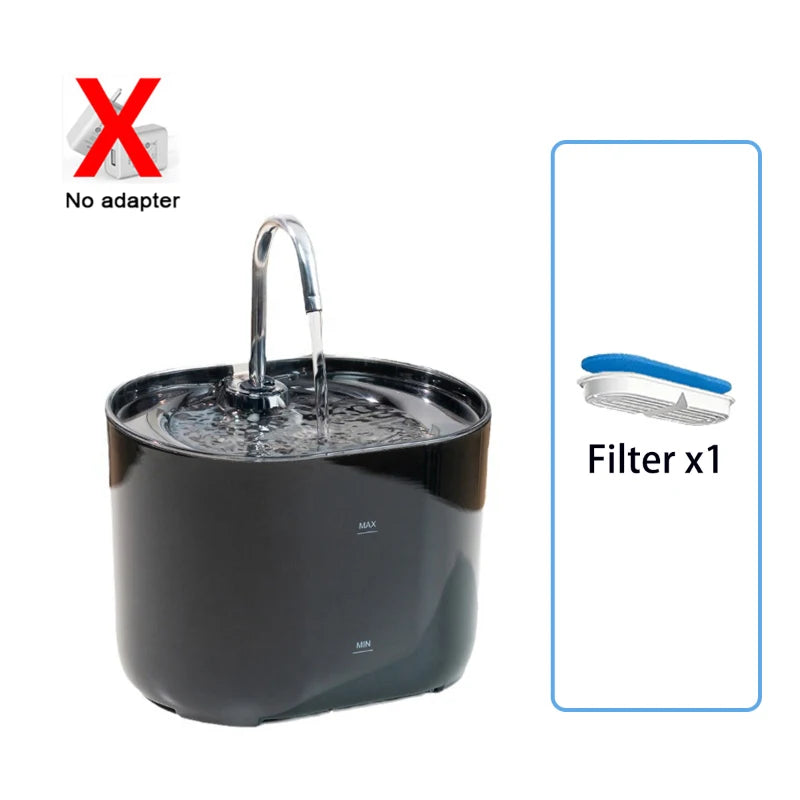 Stainless Steel Pet Water Fountain for Cats & Dogs – Automatic Cycle with Ultra-Silent Pump for Fresh, Filtered Drinking Water.