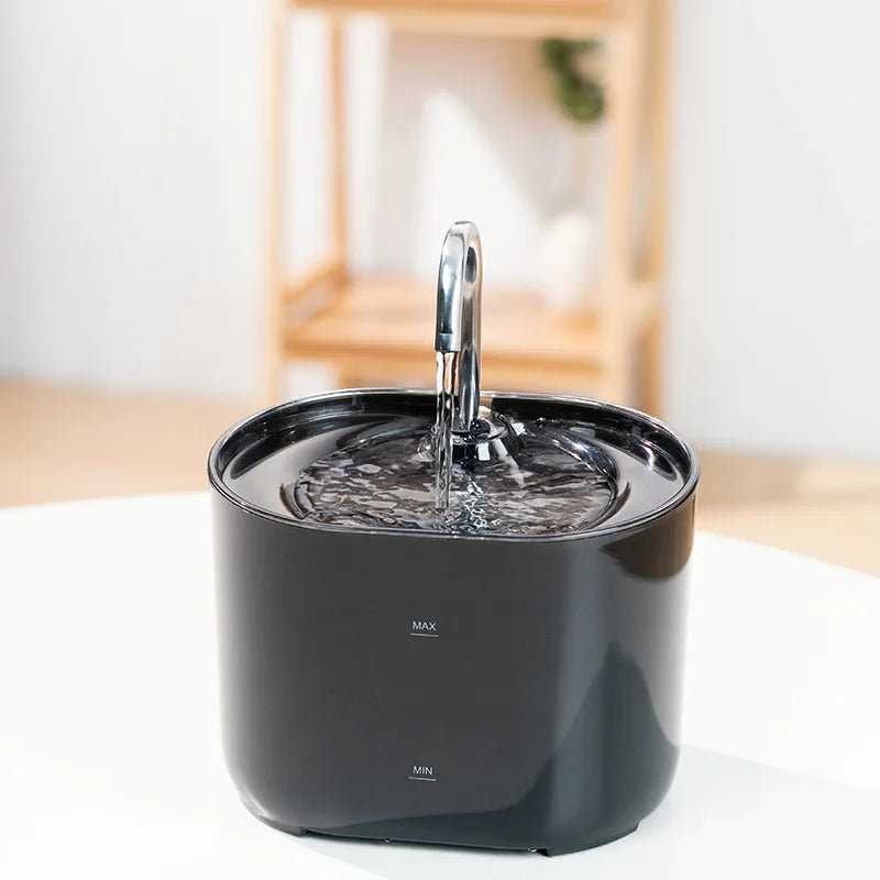 Stainless Steel Pet Water Fountain for Cats & Dogs – Automatic Cycle with Ultra-Silent Pump for Fresh, Filtered Drinking Water.