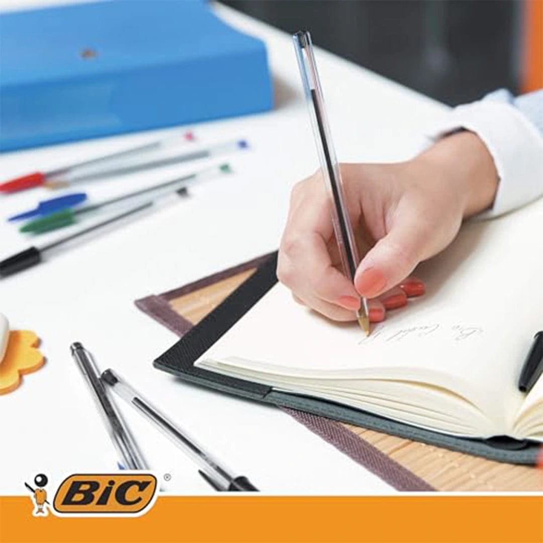 BIC Cristal Original Ballpoint Pens, Medium Point (1.0 mm), Blue, Box of 50 - Infinity Market