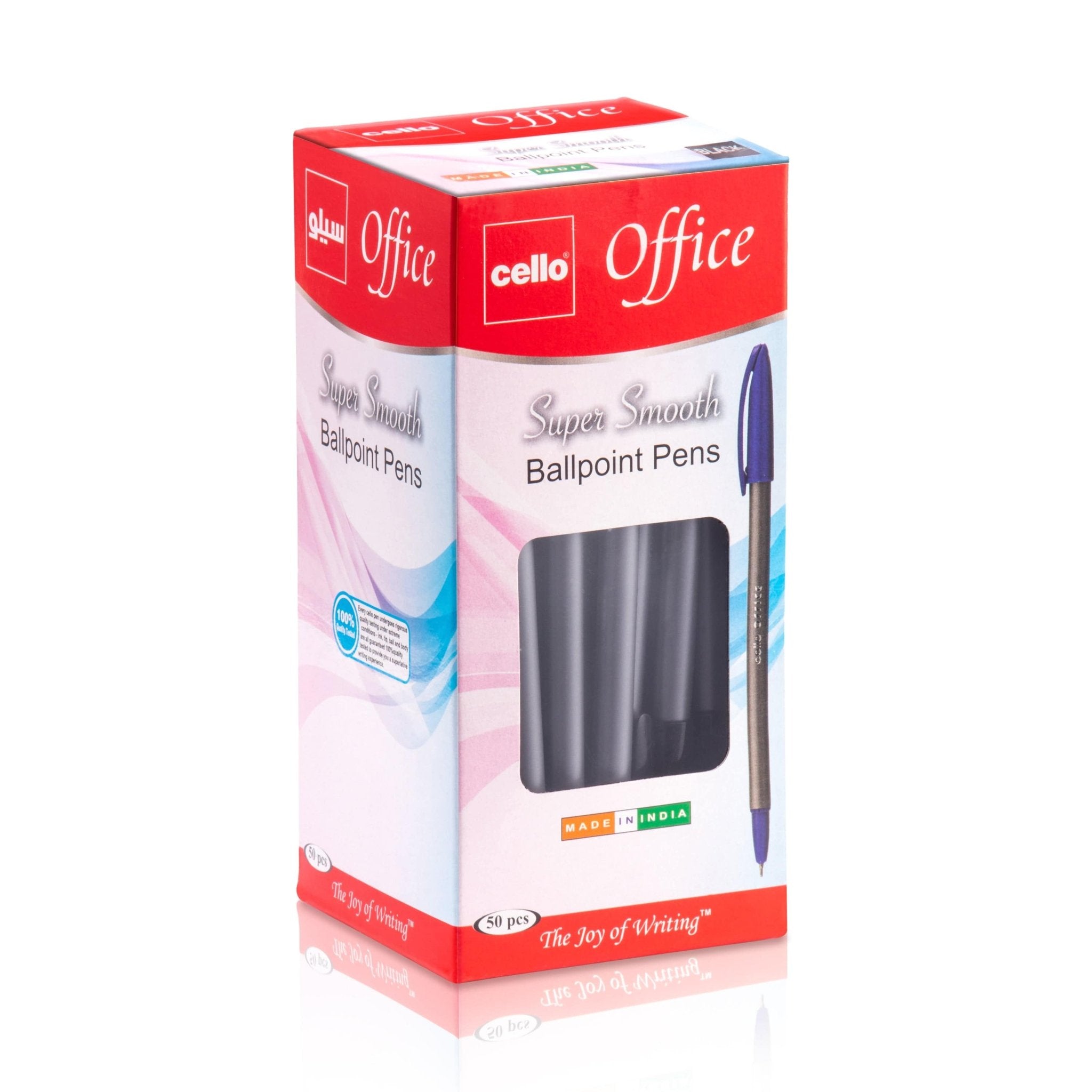 Cello Office Black Pens | Pack of 50 - Medium Tip Ball Pen - Infinity Market