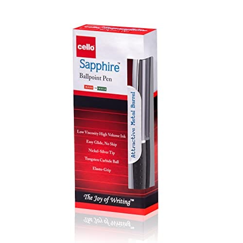 Cello Saphhire Ballpoint Pens Retractable Pen, Black, Pack of 12 - Infinity Market