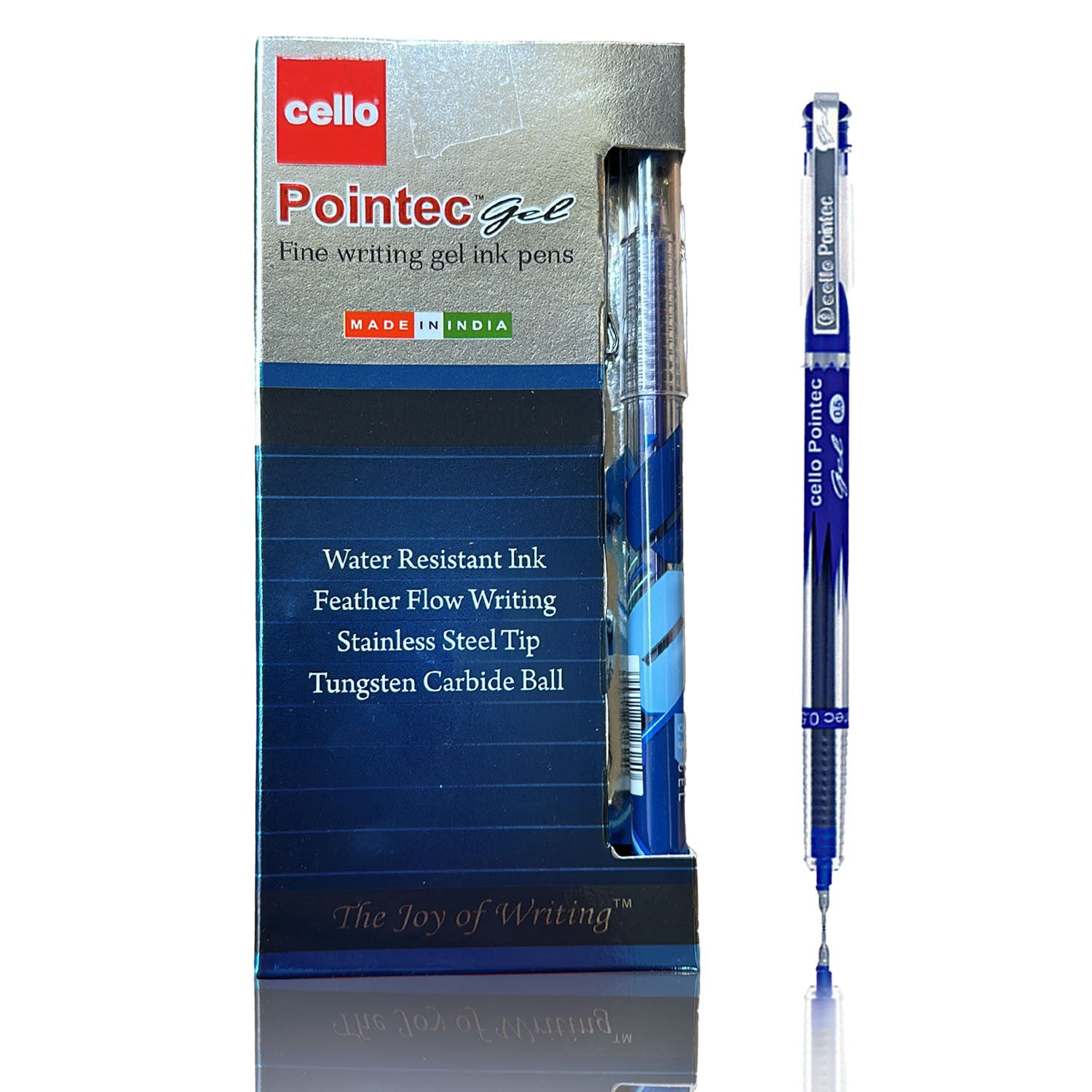 Cello Pointec Ball Gel Pens – 0.5MM – Black, Blue & Green Ink – Pack of 12