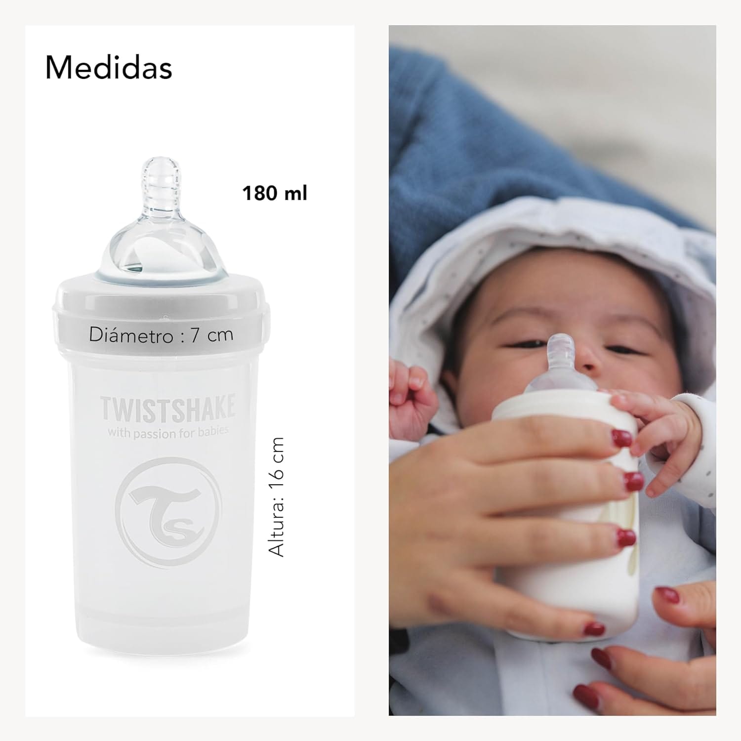 Twistshake Anti - Colic 180ml Pastel Light Blue - Infinity Market